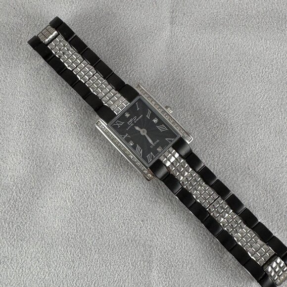 Stunning  Watch by Daniel Steiger Diamond Bezel Black and all Stainless Steel - Picture 3 of 9